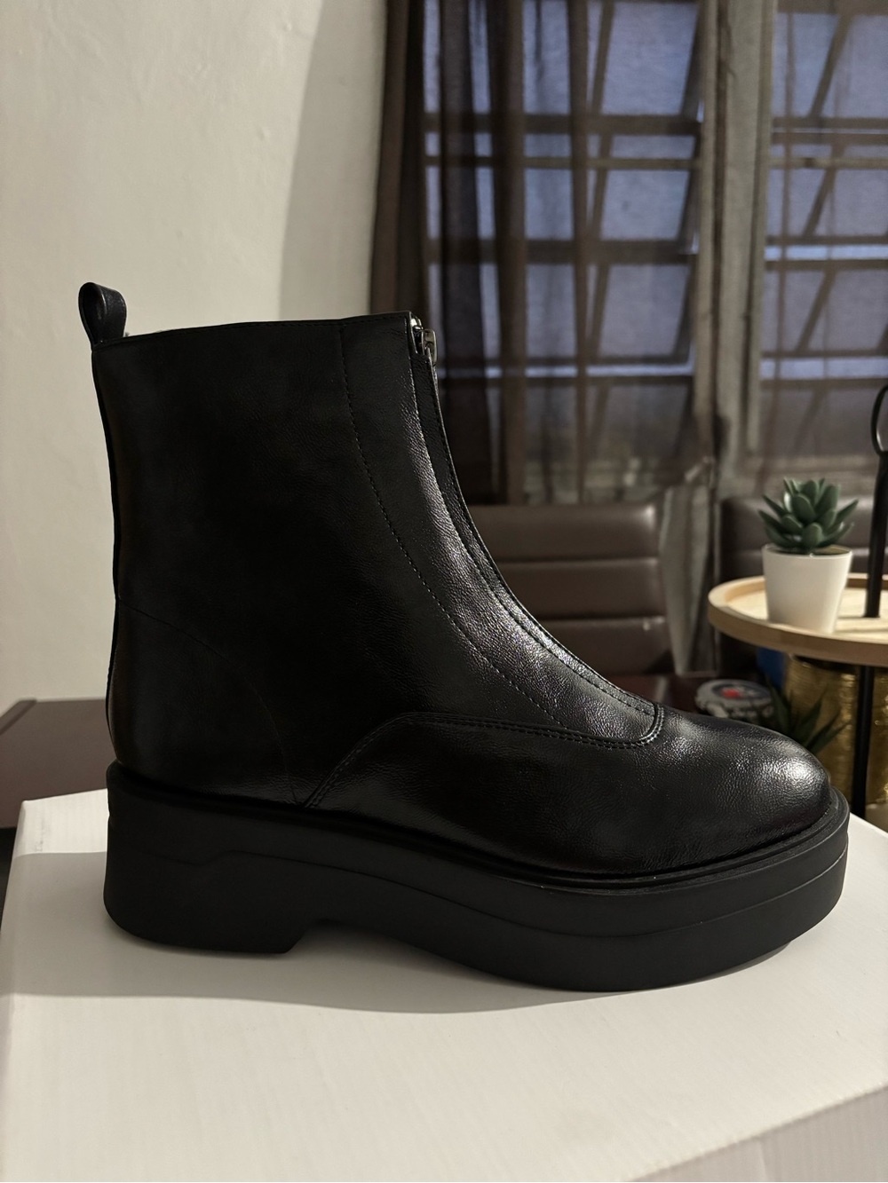 Calvin Klein Black Platform Ankle Booties